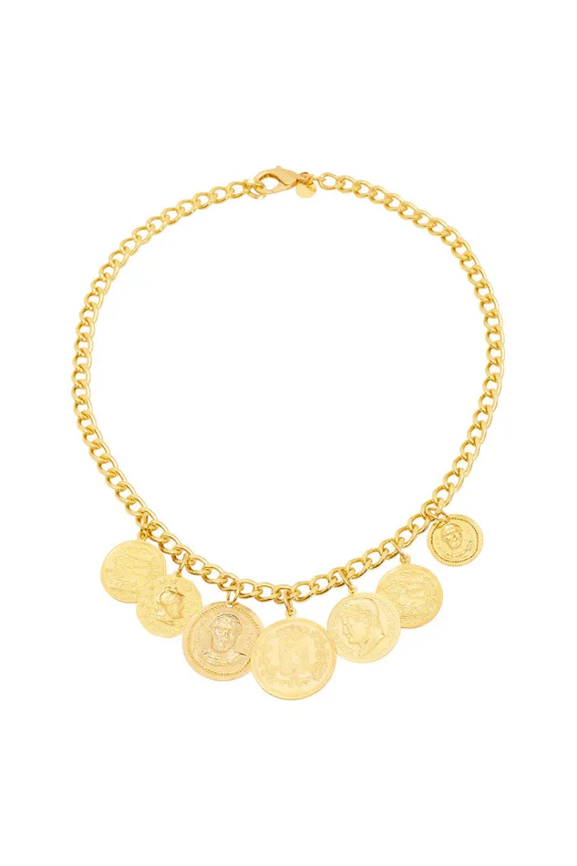 Jewelry Women LoveShackFancy Hypso Money Necklace Brass