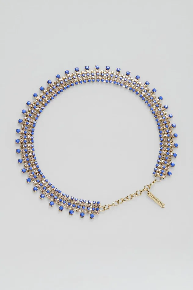 Jewelry Women Scanlan Theodore OPAL STRASS CHOKER Cornflower Jewelry Women Scanlan Theodore OPAL STRASS CHOKER Cornflower