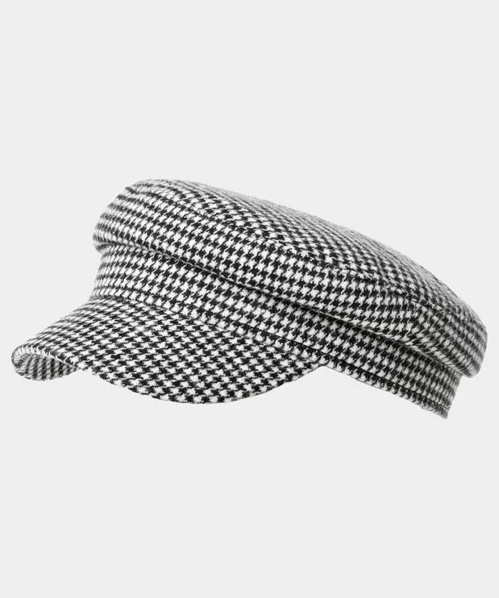 Joe Browns Accessories and Jewellery Women Retro Vibe Dogtooth Cap Black