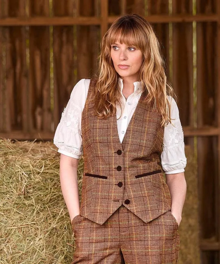 Joe Browns Coats and Jackets Women Heritage Check Waistcoat Brown Joe Browns Coats and Jackets Women Heritage Check Waistcoat Brown