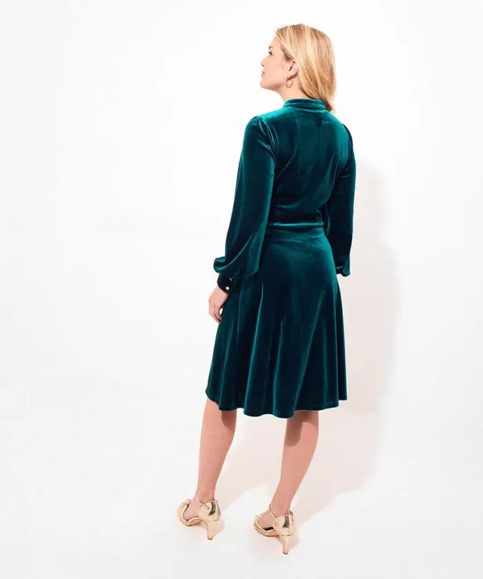 Joe Browns Dresses Women Betsy Velour Dress Teal Joe Browns Dresses Women Betsy Velour Dress Teal