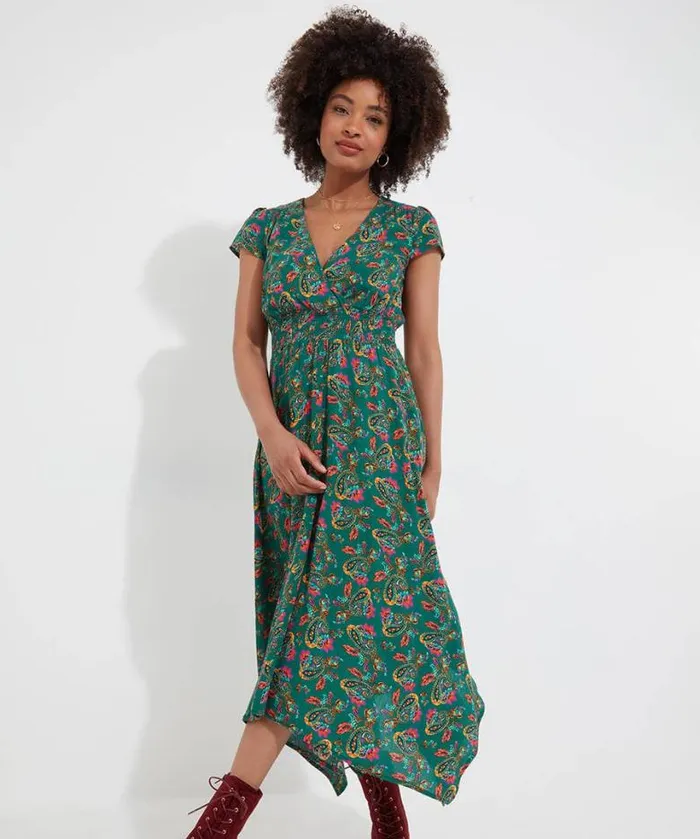 Joe Browns Dresses Women Iris Dippy Hem Dress Green Joe Browns Dresses Women Iris Dippy Hem Dress Green