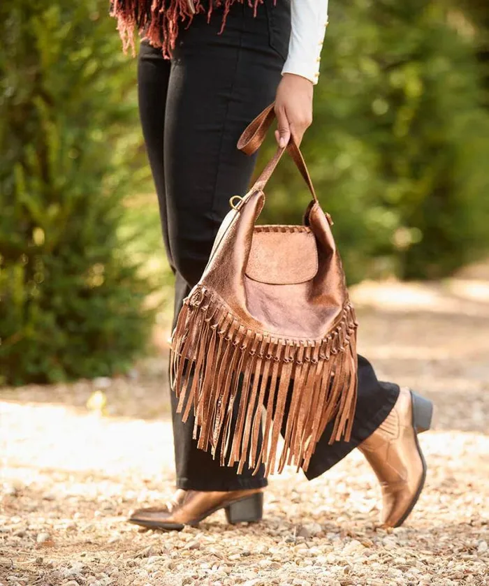 Joe Browns Handbags and Purses Women Jaipur Shimmer Leather Tassel Bag Bronze Joe Browns Handbags and Purses Women Jaipur Shimmer Leather Tassel Bag Bronze