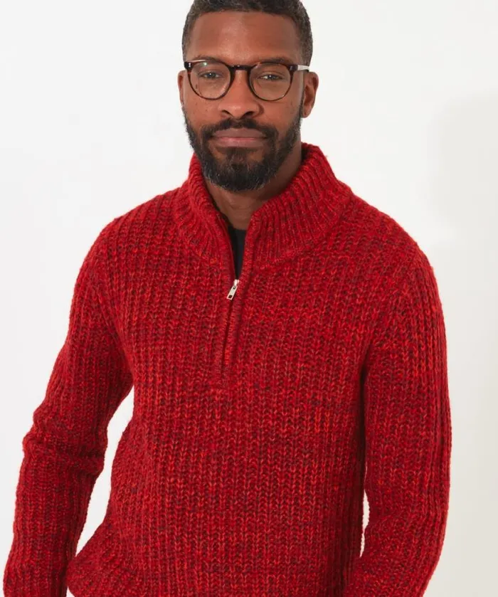 Joe Browns Hoodies and Sweatshirts Men Super Soft Red Shore Funnel Red Joe Browns Hoodies and Sweatshirts Men Super Soft Red Shore Funnel Red