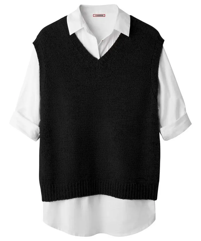 Joe Browns Knitwear and Cardigans Women Lucy Knitted Vest Black Joe Browns Knitwear and Cardigans Women Lucy Knitted Vest Black