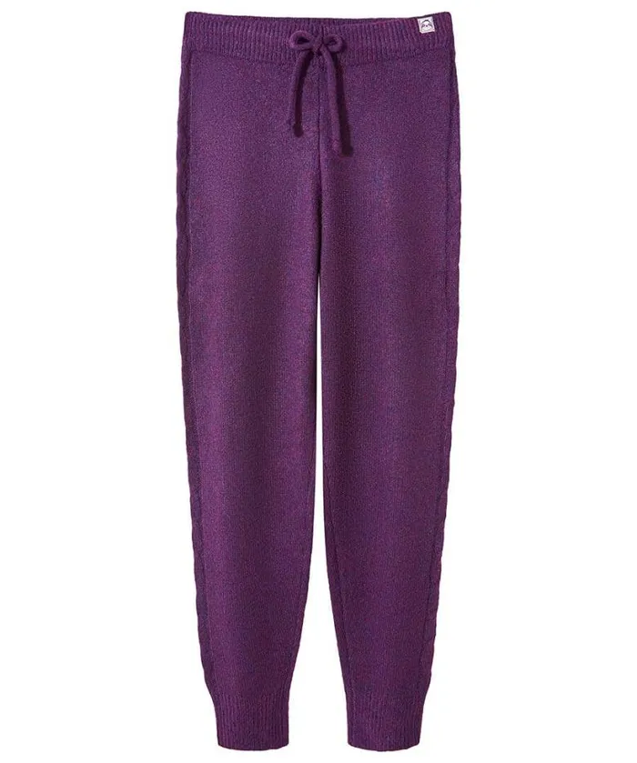 Joe Browns Knitwear and Cardigans Women Sloe Joes Knitted Cable Joggers Purple Joe Browns Knitwear and Cardigans Women Sloe Joes Knitted Cable Joggers Purple