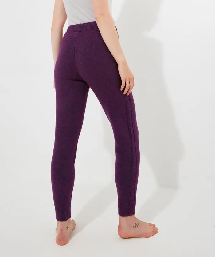 Joe Browns Knitwear and Cardigans Women Sloe Joes Knitted Cable Joggers Purple Joe Browns Knitwear and Cardigans Women Sloe Joes Knitted Cable Joggers Purple