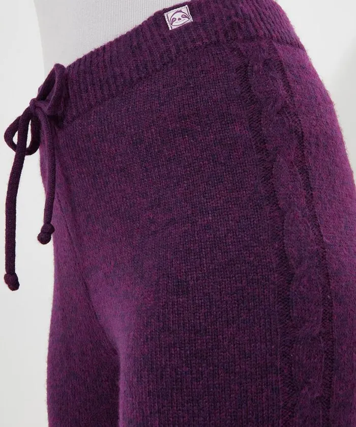 Joe Browns Knitwear and Cardigans Women Sloe Joes Knitted Cable Joggers Purple Joe Browns Knitwear and Cardigans Women Sloe Joes Knitted Cable Joggers Purple