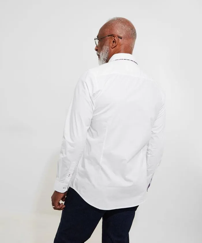 Joe Browns Shirts Men Distinctive Double Collar Shirt White Joe Browns Shirts Men Distinctive Double Collar Shirt White