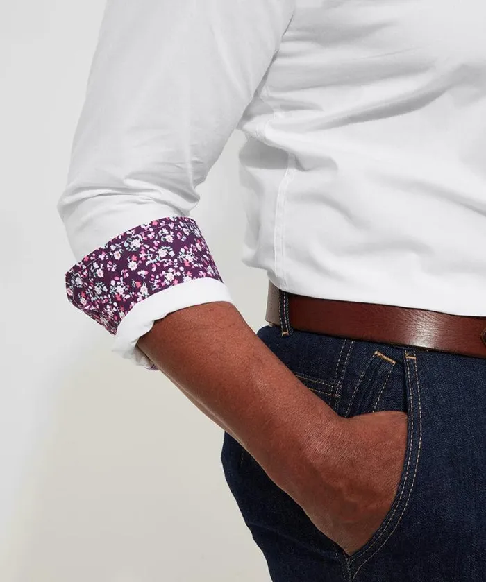 Joe Browns Shirts Men Distinctive Double Collar Shirt White Joe Browns Shirts Men Distinctive Double Collar Shirt White