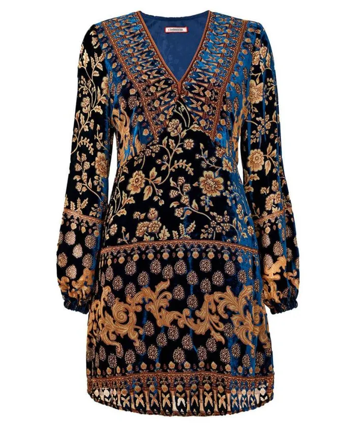 Joe Browns Tops Tunics and Blouses Women Destiny Devore Tunic Midnight Blue Joe Browns Tops Tunics and Blouses Women Destiny Devore Tunic Midnight Blue