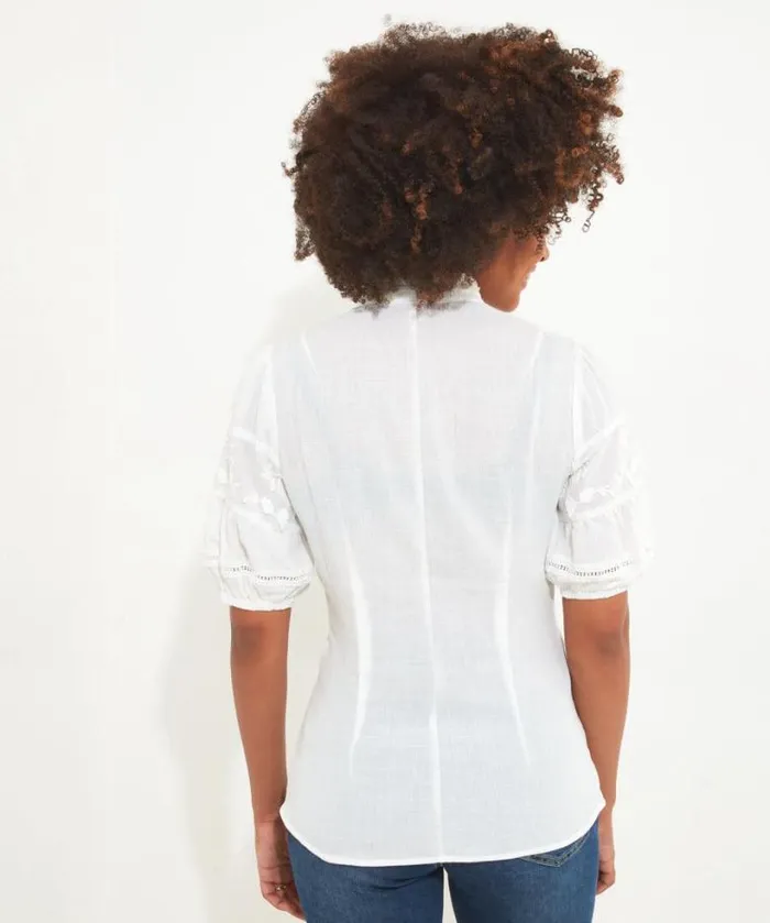 Joe Browns Tops Tunics and Blouses Women Patsy Embroidered Blouse White Joe Browns Tops Tunics and Blouses Women Patsy Embroidered Blouse White