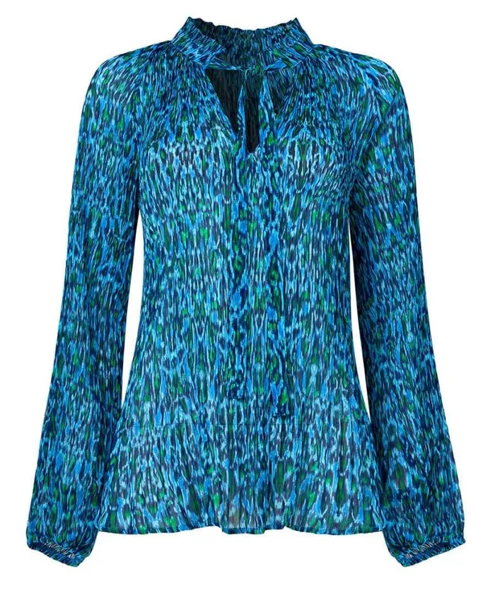 Joe Browns Tops Tunics and Blouses Women Perfectly Plisse Blouse Blue Joe Browns Tops Tunics and Blouses Women Perfectly Plisse Blouse Blue
