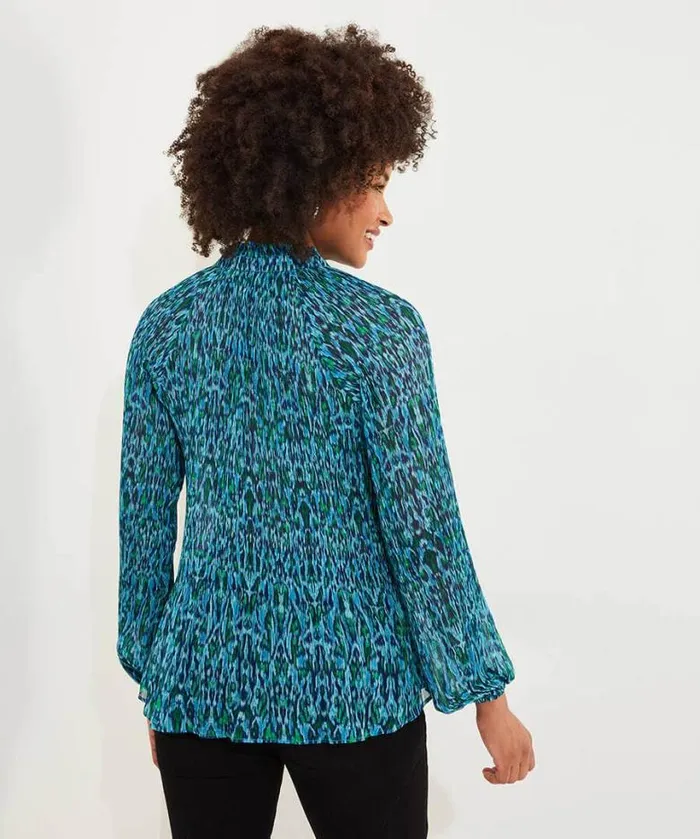 Joe Browns Tops Tunics and Blouses Women Perfectly Plisse Blouse Blue Joe Browns Tops Tunics and Blouses Women Perfectly Plisse Blouse Blue