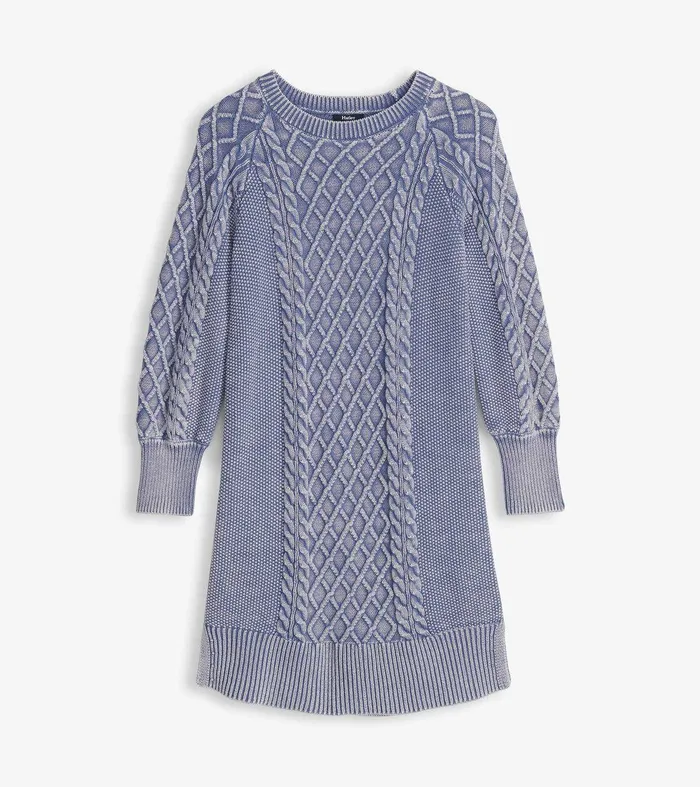 Juliet Cable Knit Dress 8211 Bleached Denim Hatley