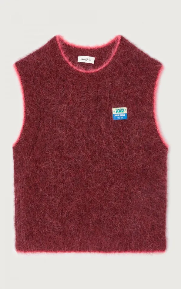 Jumper Bymi Burgundy Black Melange Women American Vintage Jumpers and Cardigans Jumper Bymi Burgundy Black Melange Women American Vintage Jumpers and Cardigans