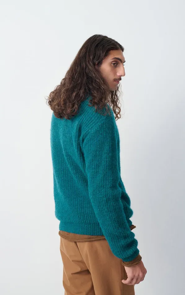 Jumper East Melange Duck Blue Men American Vintage Jumpers and Cardigans Jumper East Melange Duck Blue Men American Vintage Jumpers and Cardigans