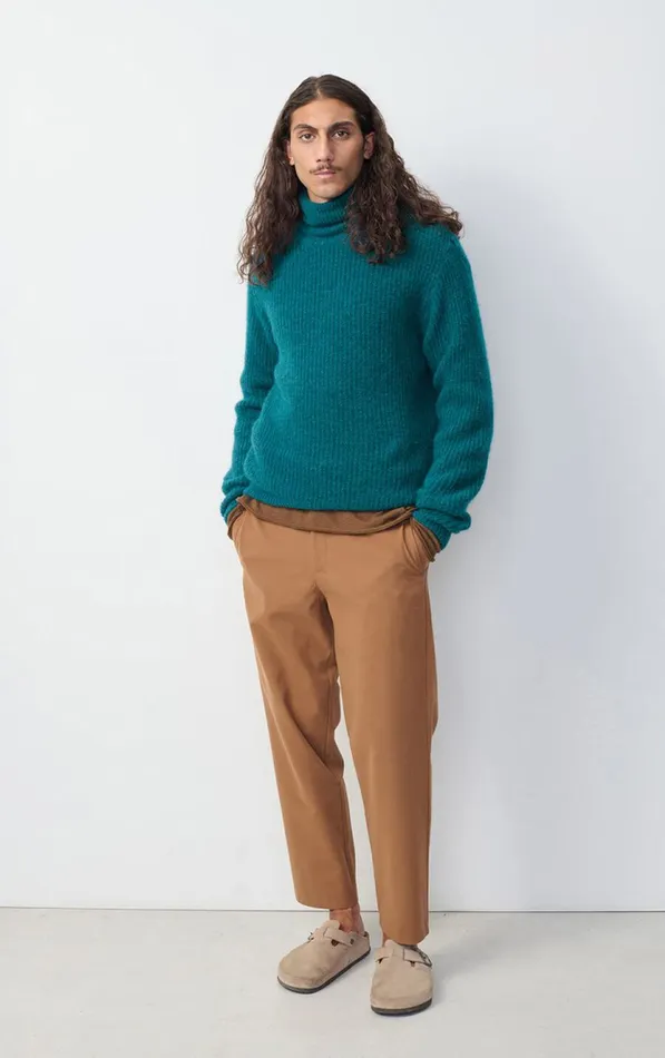 Jumper East Melange Duck Blue Men American Vintage Jumpers and Cardigans Jumper East Melange Duck Blue Men American Vintage Jumpers and Cardigans