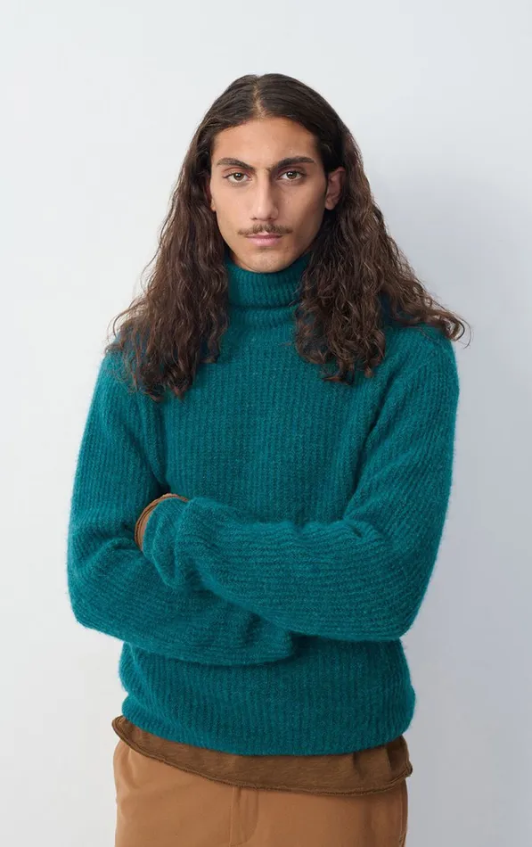 Jumper East Melange Duck Blue Men American Vintage Jumpers and Cardigans Jumper East Melange Duck Blue Men American Vintage Jumpers and Cardigans