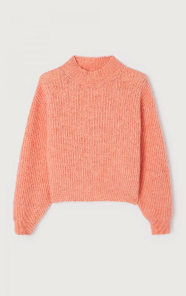 Jumper East White Peaches Melange Women American Vintage Jumpers and Cardigans Jumper East White Peaches Melange Women American Vintage Jumpers and Cardigans