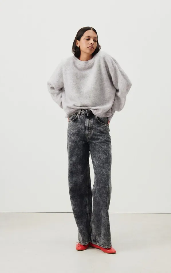 Jumper Vitow Melange Light Grey Women American Vintage Jumpers and Cardigans Jumper Vitow Melange Light Grey Women American Vintage Jumpers and Cardigans