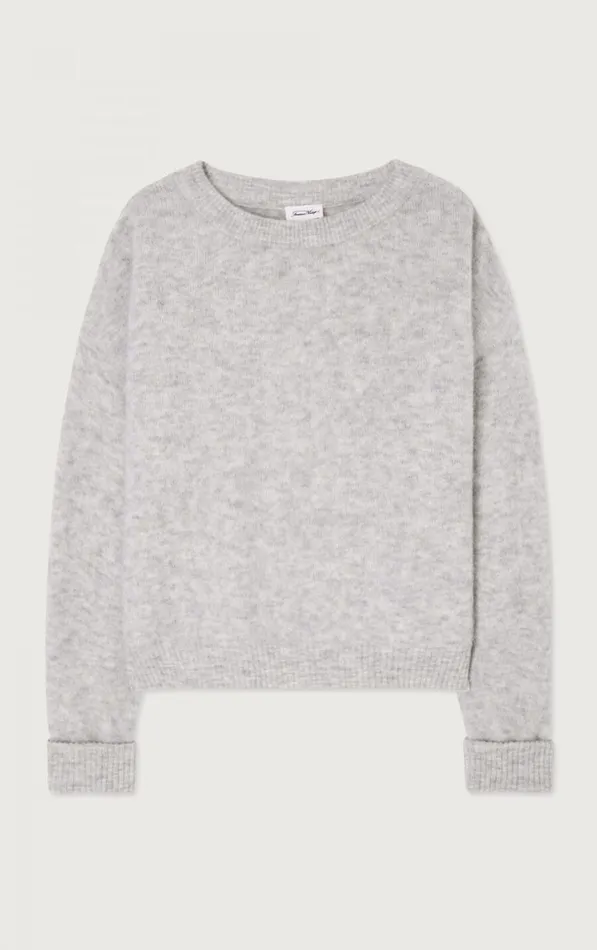 Jumper Vitow Melange Light Grey Women American Vintage Jumpers and Cardigans Jumper Vitow Melange Light Grey Women American Vintage Jumpers and Cardigans
