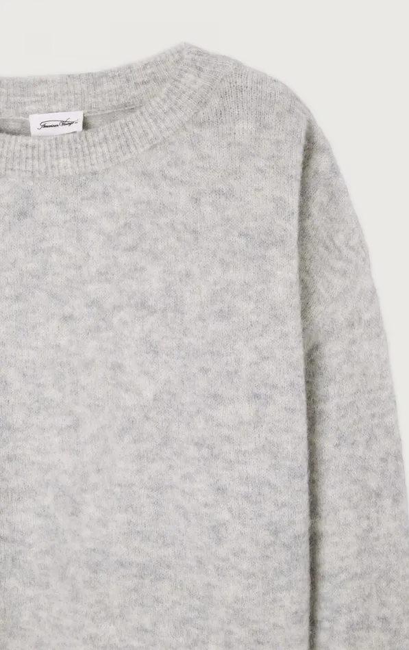 Jumper Vitow Melange Light Grey Women American Vintage Jumpers and Cardigans Jumper Vitow Melange Light Grey Women American Vintage Jumpers and Cardigans