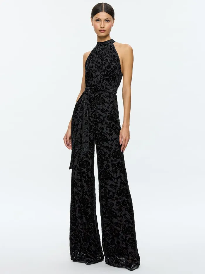 Jumpsuits Rompers Women Alice Olivia Thelma Jumpsuit Romance Black