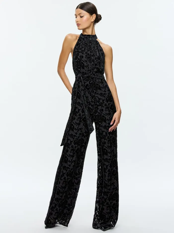 Jumpsuits Rompers Women Alice Olivia Thelma Jumpsuit Romance Black