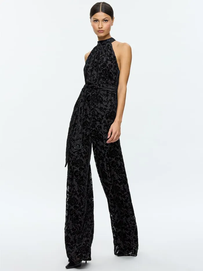 Jumpsuits Rompers Women Alice Olivia Thelma Jumpsuit Romance Black
