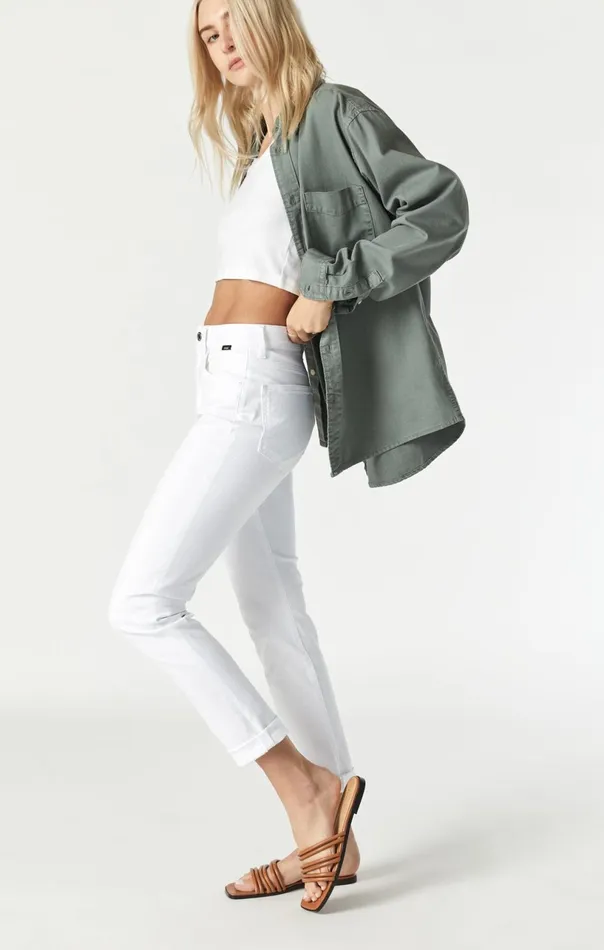 Kathleen Slim Boyfriend In White Feather Blue Women Mavi Jeans Denim Kathleen Slim Boyfriend In White Feather Blue Women Mavi Jeans Denim