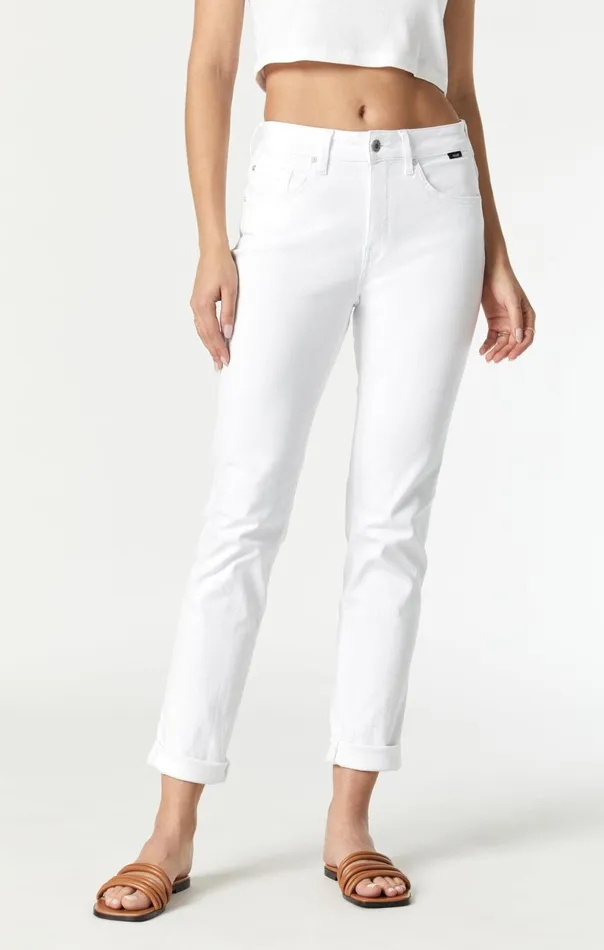 Kathleen Slim Boyfriend In White Feather Blue Women Mavi Jeans Denim Kathleen Slim Boyfriend In White Feather Blue Women Mavi Jeans Denim