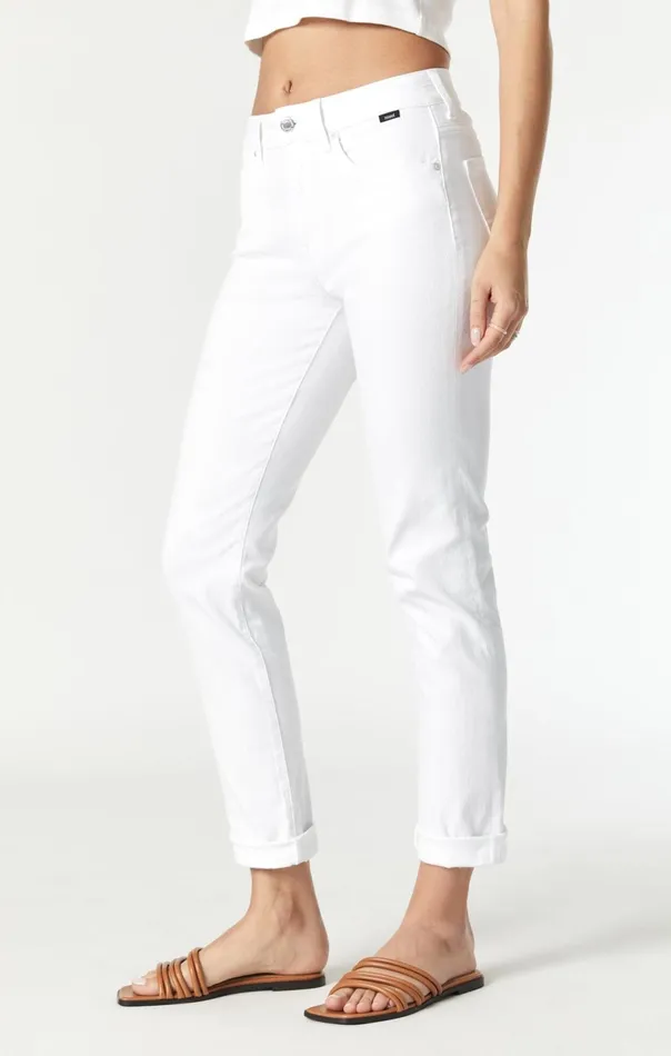 Kathleen Slim Boyfriend In White Feather Blue Women Mavi Jeans Denim Kathleen Slim Boyfriend In White Feather Blue Women Mavi Jeans Denim