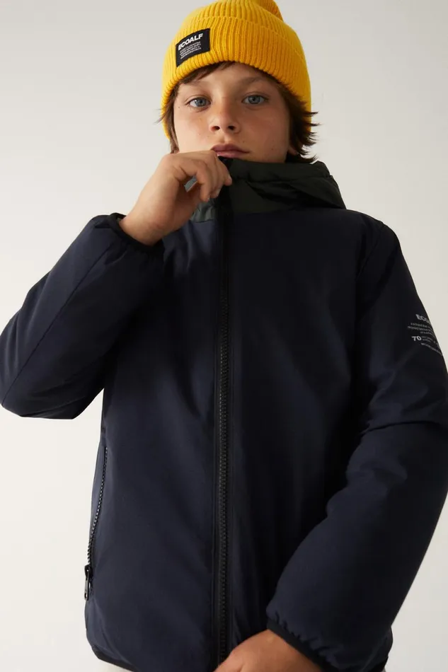 Kids Blue Cartes Jacket Ecoalf Coats And Jackets