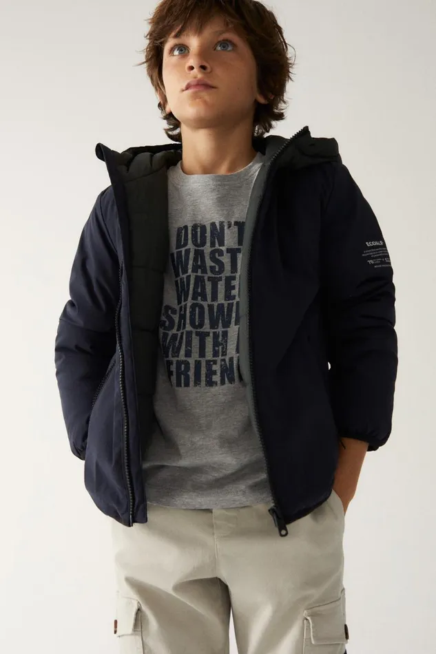 Kids Blue Cartes Jacket Ecoalf Coats And Jackets