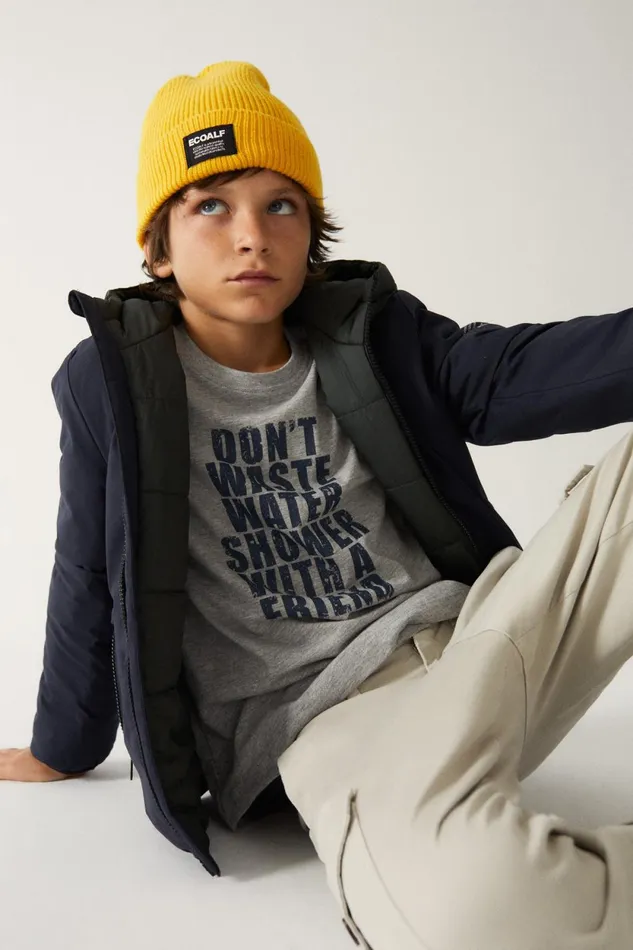 Kids Blue Cartes Jacket Ecoalf Coats And Jackets