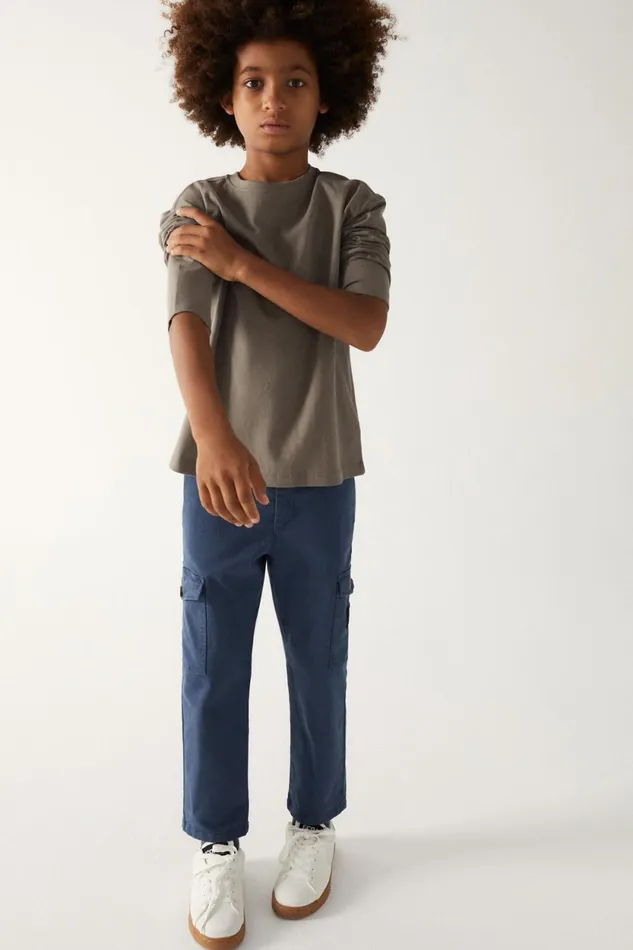Kids Blue Ros Trousers Ecoalf Trousers