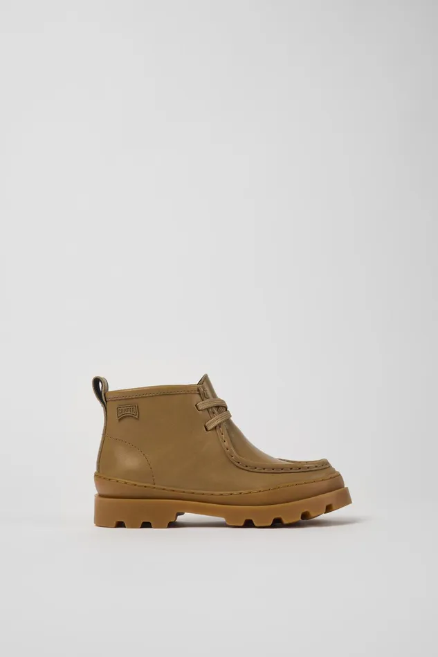 Kids Brutus Brown Leather Ankle Boots For Kids Camper Boots Kids Brutus Brown Leather Ankle Boots For Kids Camper Boots