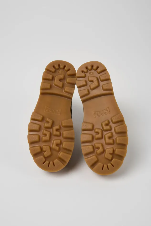 Kids Brutus Brown Leather Ankle Boots For Kids Camper Boots Kids Brutus Brown Leather Ankle Boots For Kids Camper Boots