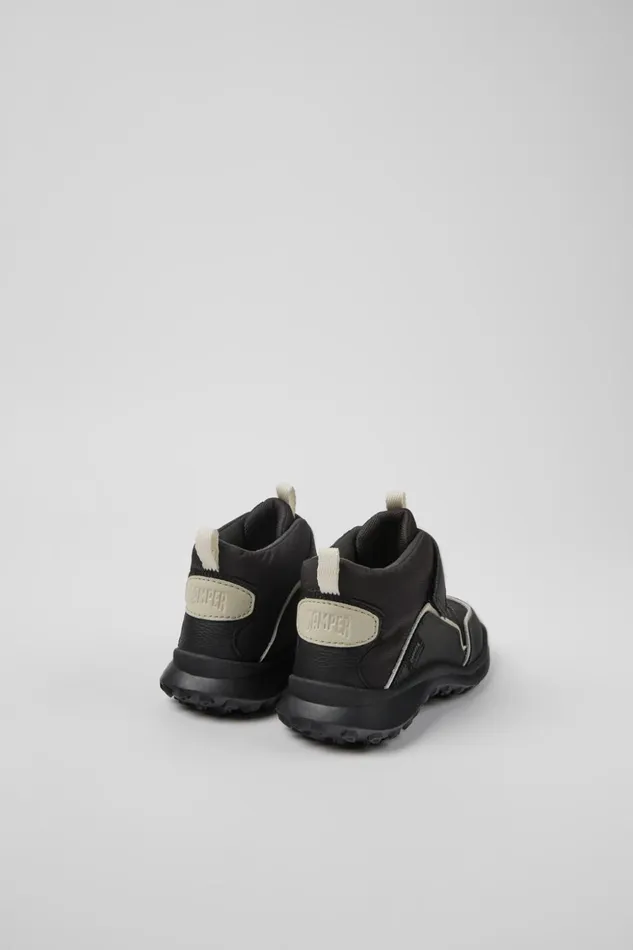 Kids CRCLR Black Textile And Leather Ankle Boots For Kids Camper Boots Kids CRCLR Black Textile And Leather Ankle Boots For Kids Camper Boots