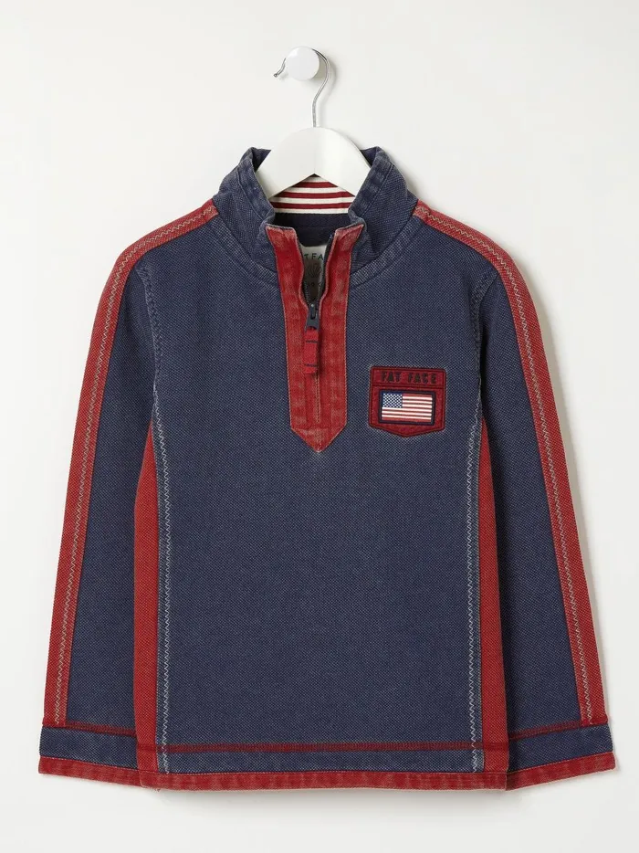 Kids Sweatshirts and Hoodies Fat Face Mini Navy Blue Us Airlie Sweater