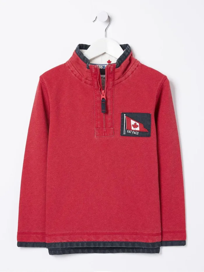 Kids Sweatshirts and Hoodies Fat Face Mini Red Us Airlie Sweater