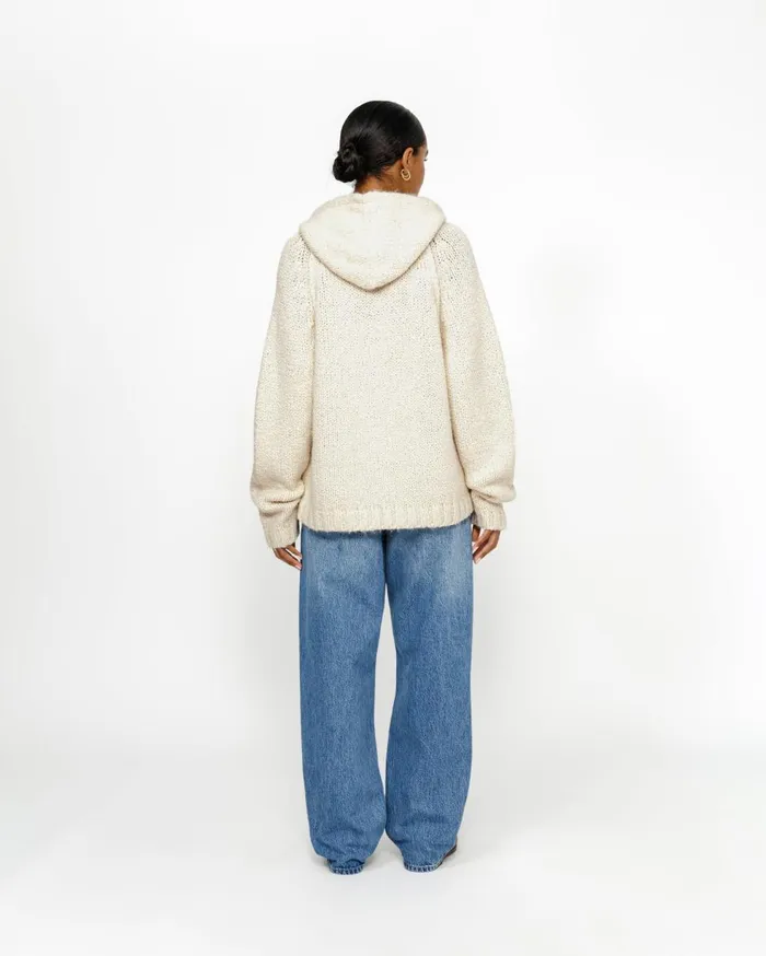Knits MenWomen Stussy CHUNKY KNIT ZIP HOODIE