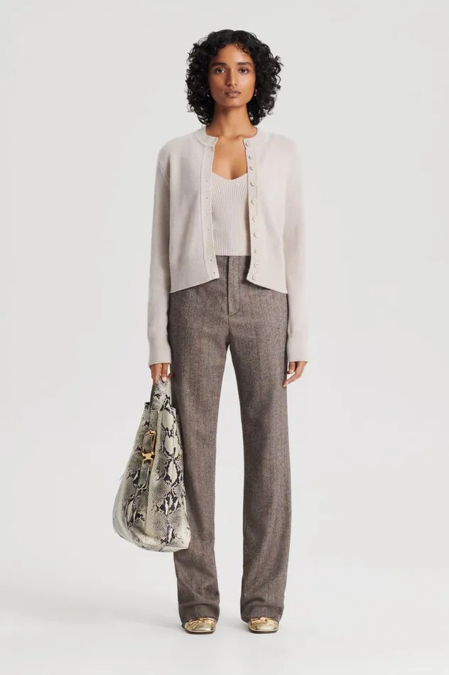 Knitwear Women Scanlan Theodore CASHMERE CARDIGAN Dove