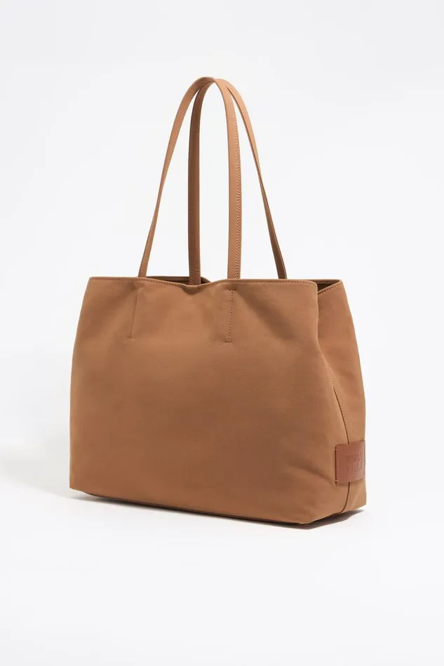 Large Cinnamon Gabardine Chihuahua Shopper Bag Cinnamon Women Bimba Y Lola Shoppers
