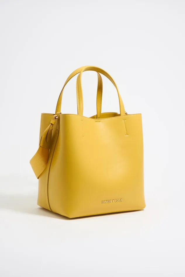 Large Yellow Leather Chihuahua Bag Yellow Women Bimba Y Lola Shoulder Bags