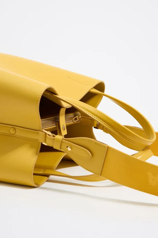 Large Yellow Leather Chihuahua Bag Yellow Women Bimba Y Lola Shoulder Bags