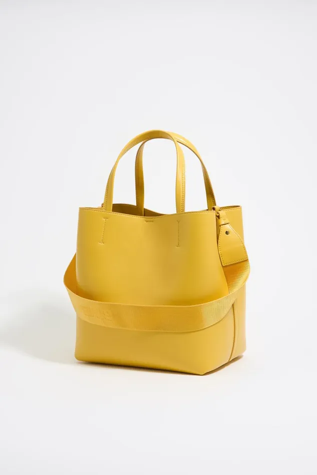 Large Yellow Leather Chihuahua Bag Yellow Women Bimba Y Lola Shoulder Bags