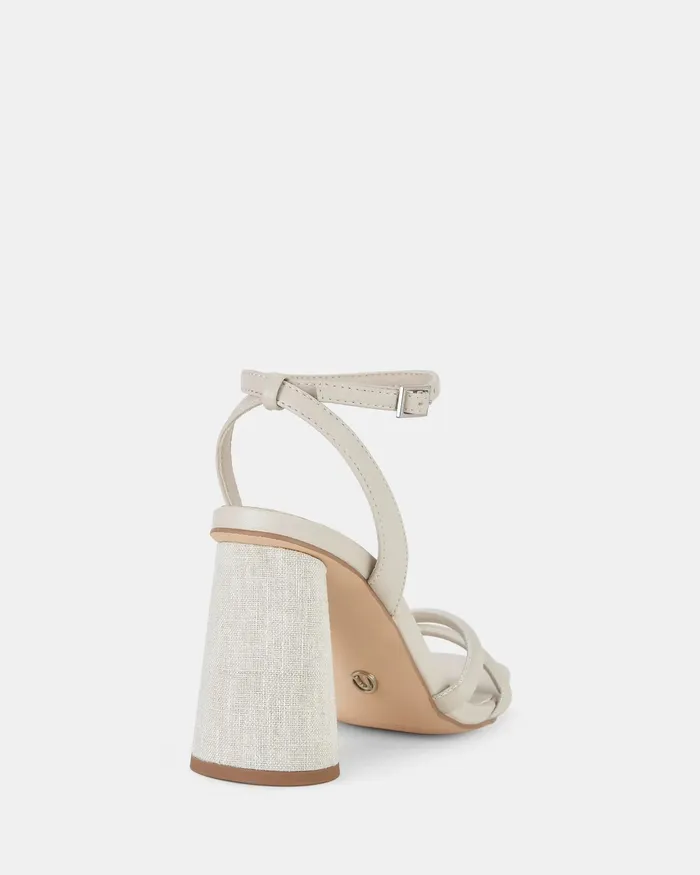 LARKIN CREAMLINEN Open Toe Heels Party NOVO Shoes Women