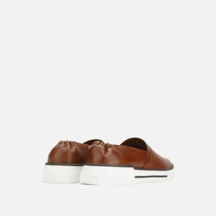 Liam Leather SlipOn Stripe Sneaker Cognac Men Kenneth Cole Sneakers